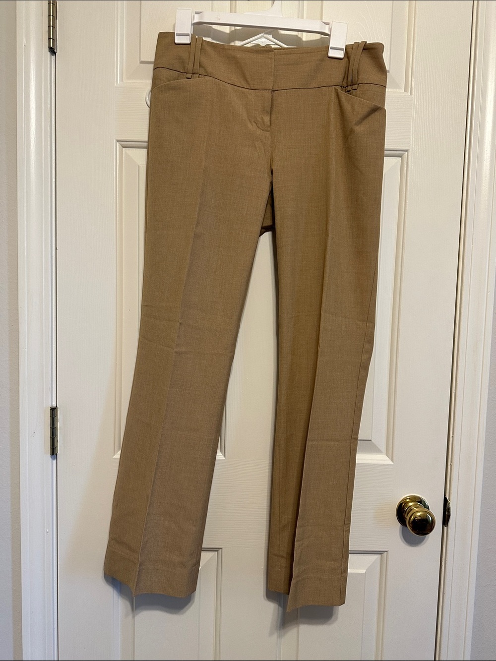 The Limited Tailored Straight-Leg Trousers in Camel Brown